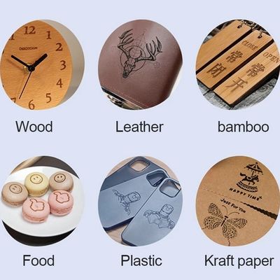 1 Max Papiergröße USB-Schnittstelle Lasergraviermaschine für Holz-Kunststoff-Mini-Logo-Drucker