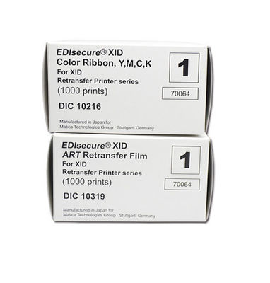 Matica Edisecure XID8300 Kartendrucker mit DIC10216 Farbband und DIC10319 Filmdrucken