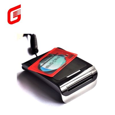 Außenstehender schwarzer S9 RS232 / USB Kontaktloser Smart IC-Kartenleser mit All-in-One-Karten-Schlitten