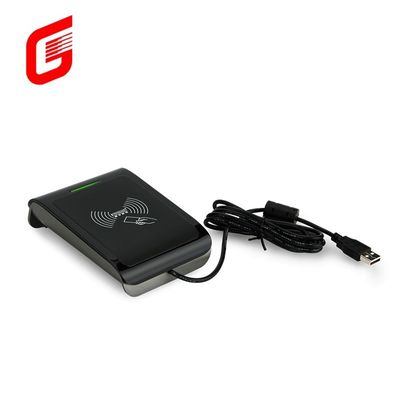 Außenstehender schwarzer S9 RS232 / USB Kontaktloser Smart IC-Kartenleser mit All-in-One-Karten-Schlitten
