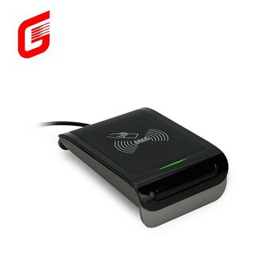 Außenstehender schwarzer S9 RS232 / USB Kontaktloser Smart IC-Kartenleser mit All-in-One-Karten-Schlitten