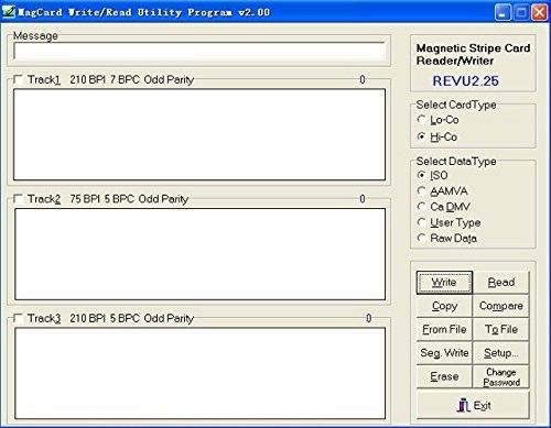MSR605 Magnetstreifenkartenleser-Schreiber für Windows USB 3 Tracks und Software Suite
