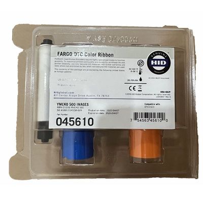 Breite 9mm Original versteckt Fargo 45610 YMCKO Vollfarbband für DTC1500 500 Drucke