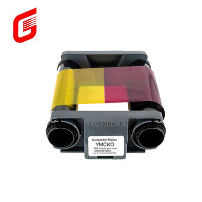 Evolis CBGR0100C Badgy100 / 200 YMCKO Farbband 100 Drucke/Rolle Kompatibel