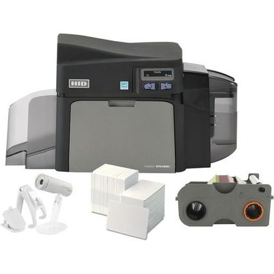 Schwarz Druckgeschwindigkeit 6 Sekunden pro Karte HID Fargo DTC4250e Doppelseitiger Ausweis-Kartendrucker