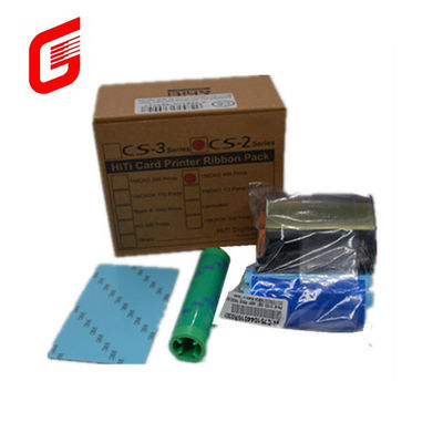 CS-2 Kompatibles YMCKO-C6 Farbband für HITI CS-220e Kartendrucker 400 Drucke/Rolle