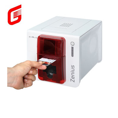 Hochgeschwindigkeits-Farbdruckmaschine YMCKO Evolis Zenius Einseitiger PVC-ID-Kartendrucker für CR80-Karten