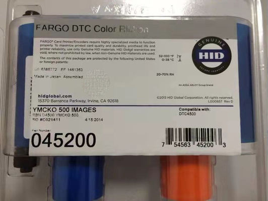 Fargo 45200 YMCKO Farbband für DTC4500 DTC4500e Kartendrucker 500 Bilder pro Rolle
