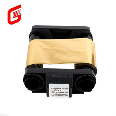 Kompatibles Band CBGR0500GL für Badgy 100 200 ID-Kartendrucker Metallgold 500 Bilder