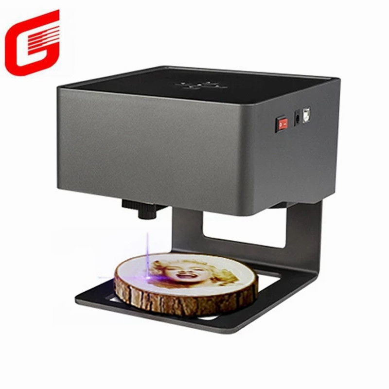 1 Max Papiergröße USB-Schnittstelle Lasergraviermaschine für Holz-Kunststoff-Mini-Logo-Drucker