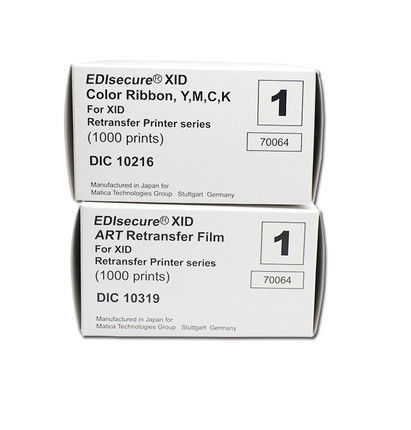 Matica Edisecure XID8300 Kartendrucker mit DIC10216 Farbband und DIC10319 Filmdrucken