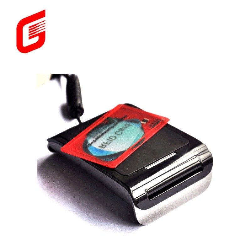Außenstehender schwarzer S9 RS232 / USB Kontaktloser Smart IC-Kartenleser mit All-in-One-Karten-Schlitten