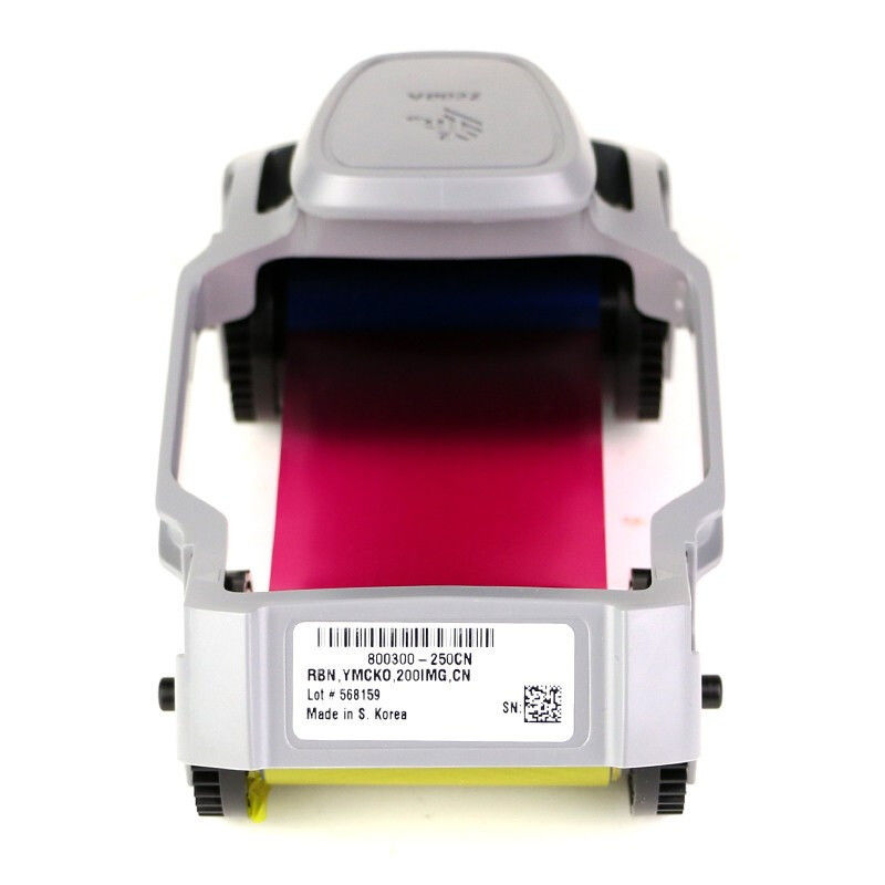 Zebra ZC100 / ZC300-Serie ID-Karten-Drucker 800300-250CN YMCKO Farbband 200 Drucke